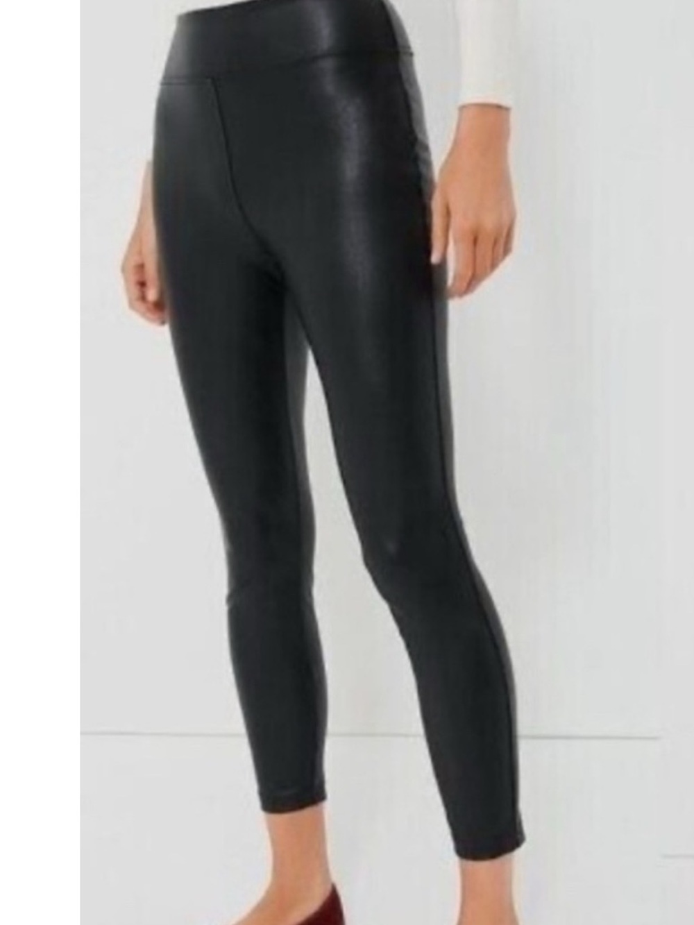 Like New Tuckernuck Black Faux Leather High Rise Leggings Size XL